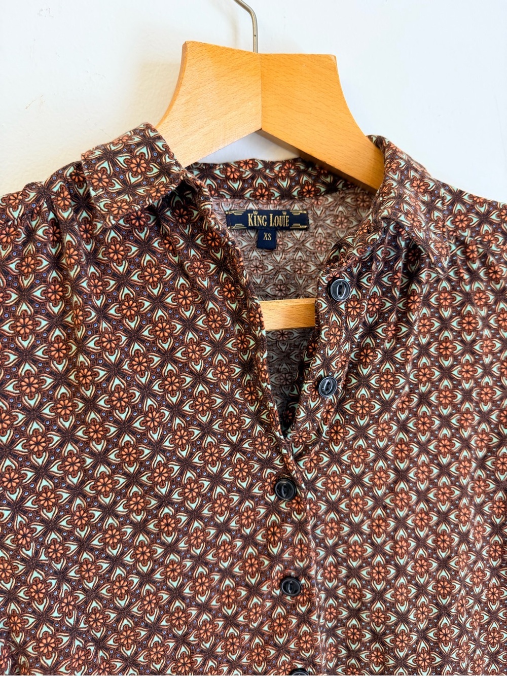 King Louie cotton short sleeved blouse